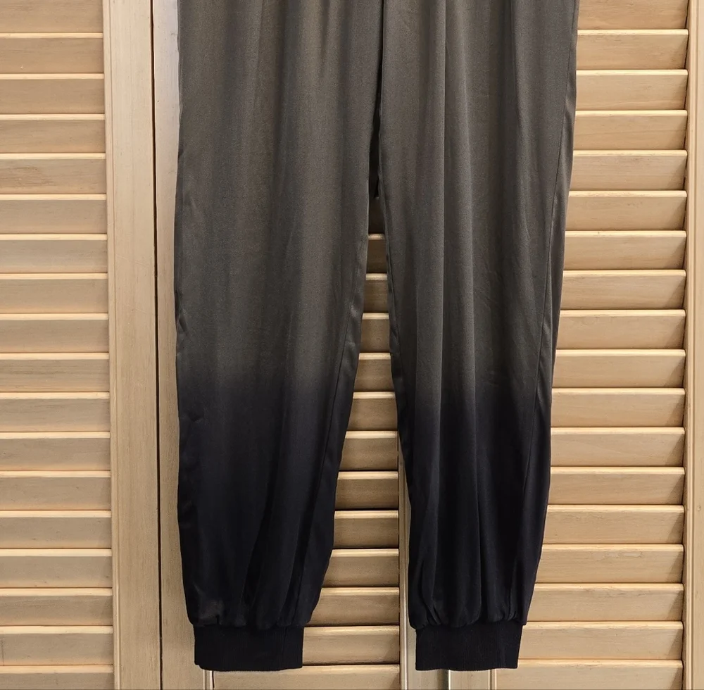 InReverse Silk Joggers Reversible Olive Dip Dye Black Ombre XS - Picture 3 of 7